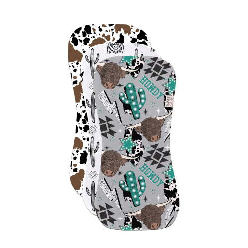 Western Cowprint Nashville Burp Cloths 3 Pack by Burpee Baby