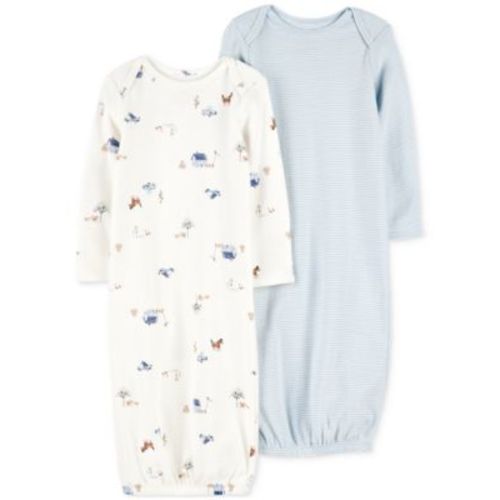 Baby Boys Cotton Sleeper Gowns, 2 Pack