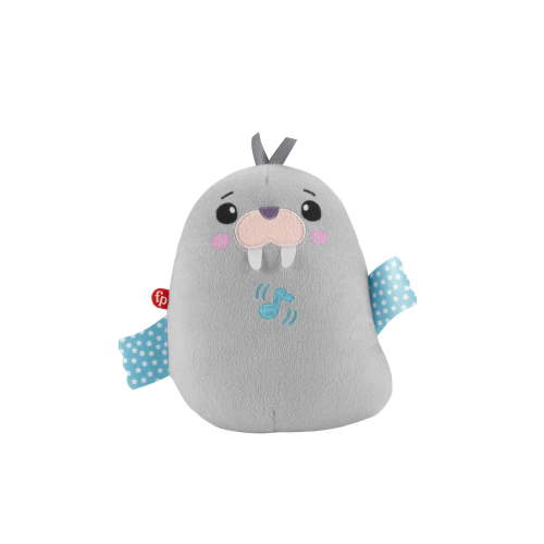 Fisher-Price Chill Vibes Walrus Soother Newborn Sound Machine Plush Baby Toy with Music