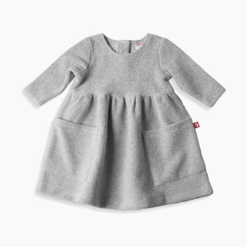 Zutano Cozie Fleece Dress - Gray Heather, 12M