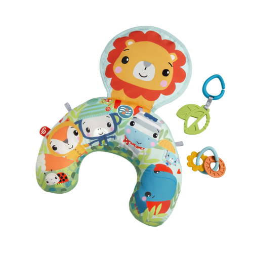 Fisher-Price Music & Vibe Lion Tummy Wedge, Baby Prop Toy, Multicolor, Unisex