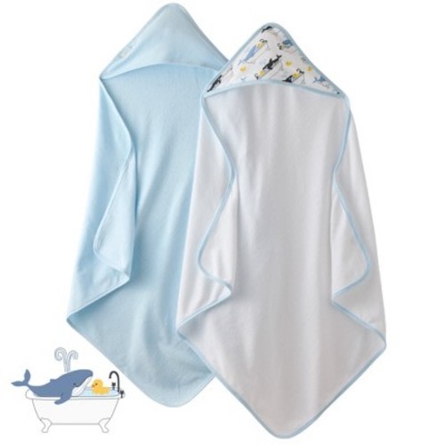 Butterblu HARPER 2-Pack Hooded Towel Oh Whale One Size