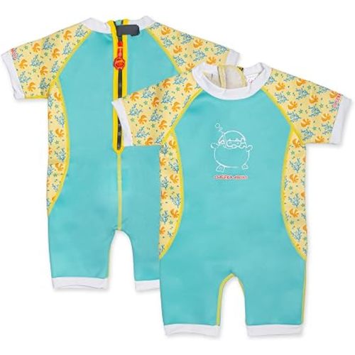 Warmiebabes Baby & Toddler Thermal Swimsuit 2mm Neoprene Wetsuit | UPF50+ Sun Protection, Snug Arm & Leg Bands | Keeps Infants & Kids Warm in Water (6 Months – 4 Years)