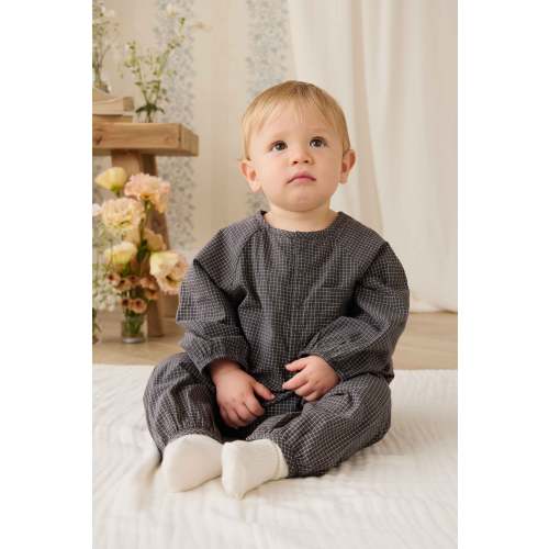 Organic Cotton Milton Onepiece - Basalt Grid