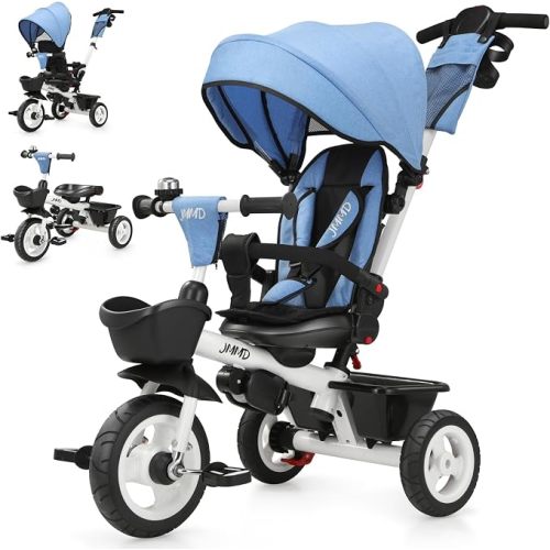 JMMD 7 in 1 Toddler Tricycle with Push Handle Baby Tricycle for 1-5 Age