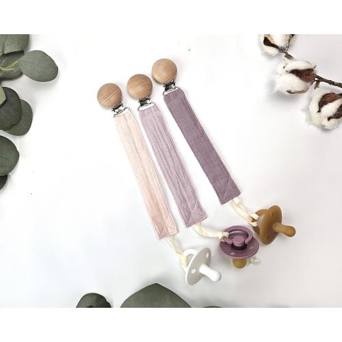 Muslin Pacifier Clip / Fabric Pacifier Clip / Paci Clip / Baby Girl Gifts / Custom Pacifier Clip / Boho Nursery / Boho Baby / Wood Clip
