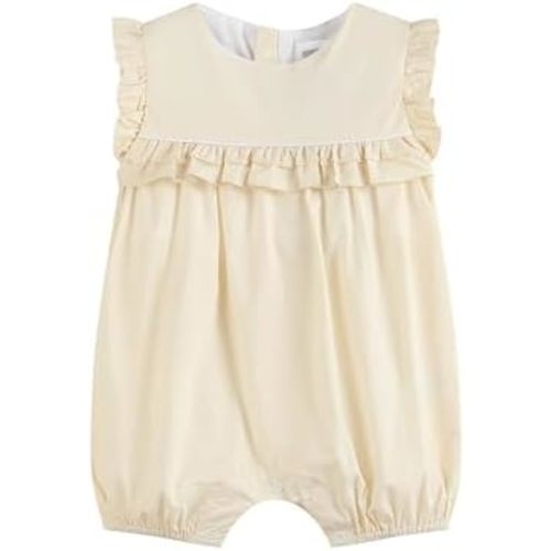 Lil cactus Baby Girls Ruffle Jumper Romper Cotton Bubble One Piece Infant Toddler Outfit with Snaps for Spring Summer Wear