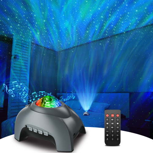 Zechuan Star Projector Northern Galaxy Light Aurora Projector for Indoor Bedroom Celling LED Night Light Elephant,Gray