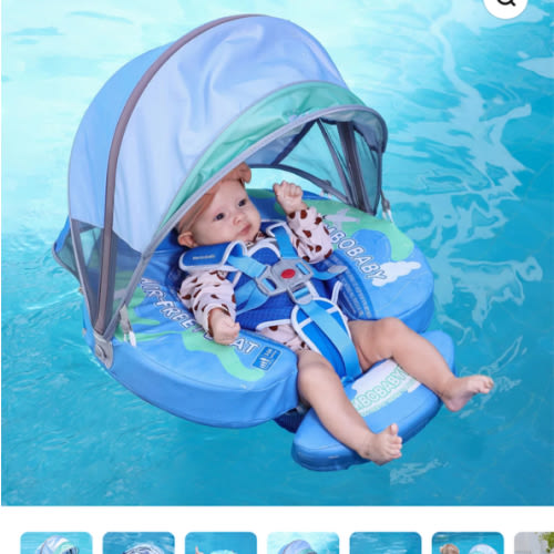 Mambobaby Float with Canopy and Tail Earth Blue