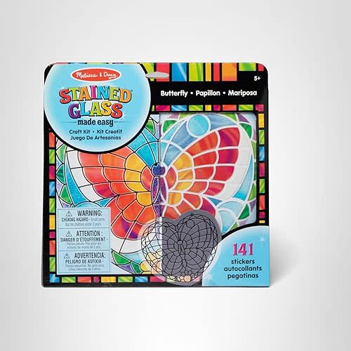 Melissa & Doug Stained Glass Made Easy Activity Kit: Butterfly - 140+ Stickers