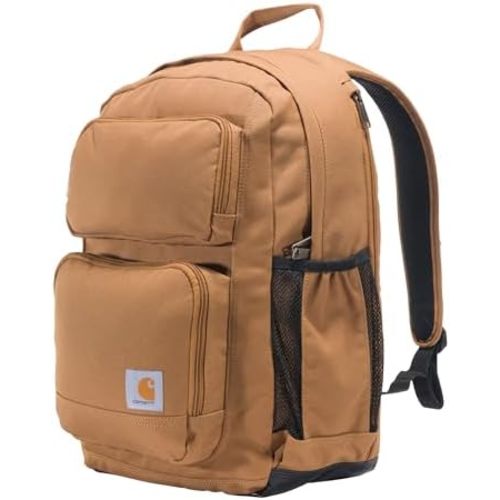 Carhartt 28L Dual-Compartment Backpack, Durable Pack with Laptop Sleeve and Duravax Abrasion Resistant Base, Carhartt Brown