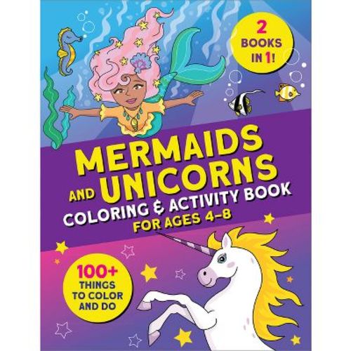 Mermaids and Unicorns Coloring & Activity Book - by Courtney Carbone (Paperback)