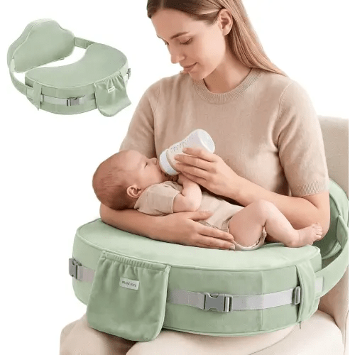 Blissful Diary Nursing Pillow for Breastfeeding - Deluxe - Sage Green