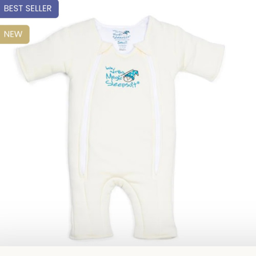 Cream Baby Merlin’s Magic Sleepsuit | Soft 100% Cotton Infant Sleepsuit