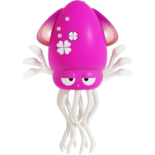 LZZAPJ Electric Dancing Octopus Light Music Suitable for 12-18 Months Old Baby Toys, Kid Crawling Squid Toys Suitable for Toddler Tummy time, Christmas for 1 2 3 4 5 6 Year Old Girl (Purple)