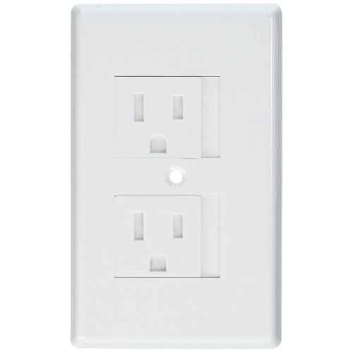 Mommys Helper 25-Pack Bulk Safe Plate Electrical Outlet Covers Standard, White