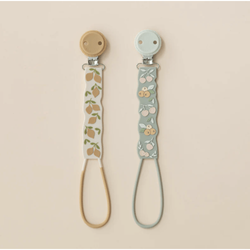 Beadless Silicone Pacifier Clip Set (2-Pack)