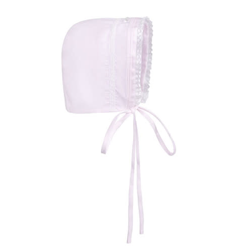 Preemie Girls Floral Bullion & Lace Bonnet