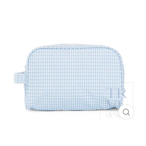 Dopp Bag - Stowaway Toiletry Bag - Gingham Mist