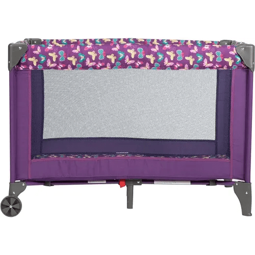 Cosco Funsport Compact Portable Playard, Lightweight, Easy Set up, Foldable Baby Playpen with Carry Bag, Butterfly Twirl
