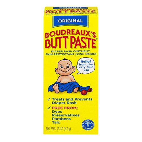 Boudreaux's Butt Paste Original Diaper Rash Cream, Ointment for Baby, 2 oz. Tube, (Pack of 1)