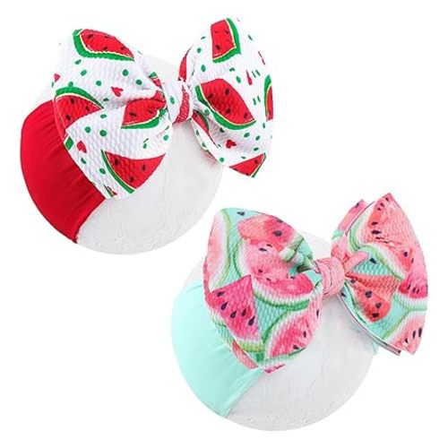 YanJie Soft Newborn Nylon Headbands & Hair Bows for Baby Girls, Infants, Toddlers