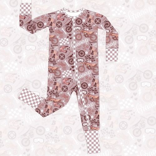 Braaap Like A Girl Zip Up Pajamas / PREORDER ships Jan 12 - 16