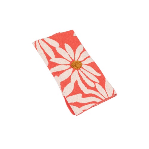 Beautiful Cotton Knit Baby Blanket with Flower Prints, Multicolor, One Size