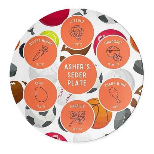Personalized Seder Plate: Sports (Passover)
