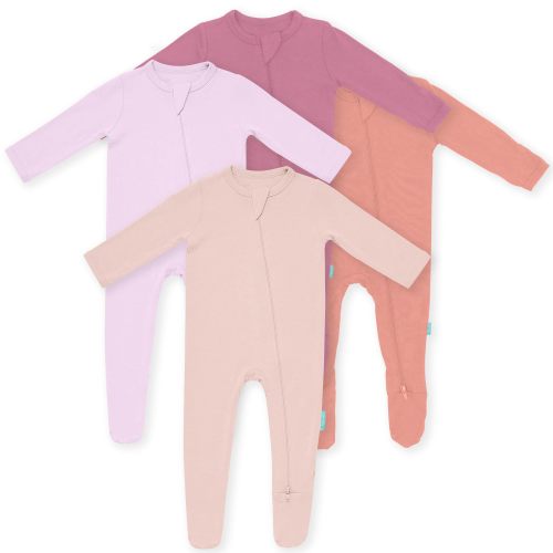 Bamboo Baby Footie Pajamas, Zipper Footed PJs | PurComfy