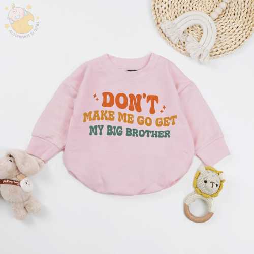 Don't Make Me Get My Big Brother Baby Romper, Baby Shower Gift, Baby Announcement, New Baby Gift, Funny Toddler, Protected By Big Brother