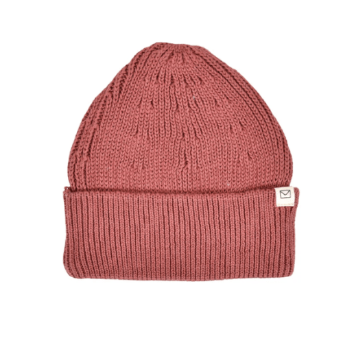 Knit Beanie in Rosewood