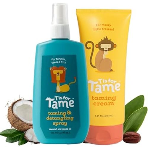 T is for Tame - All-Natural Alcohol-Free Hair Styling Cream & Mist for Kids & Toddlers, 2024 Launch (Cream-Mist-Bundle)