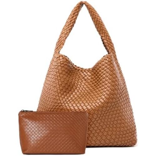 Large Woven Tote Bag for Women Weave Purse Woven Leather Handbag