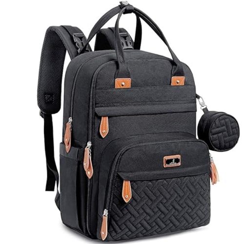 BabbleRoo Diaper Bag Backpack - Baby Essentials Travel Tote - Multi Function Water Resistant Diaper Bag, Travel Essentials Baby Bag with Changing Pad, Stroller Straps & Pacifier Case - Dark Gray
