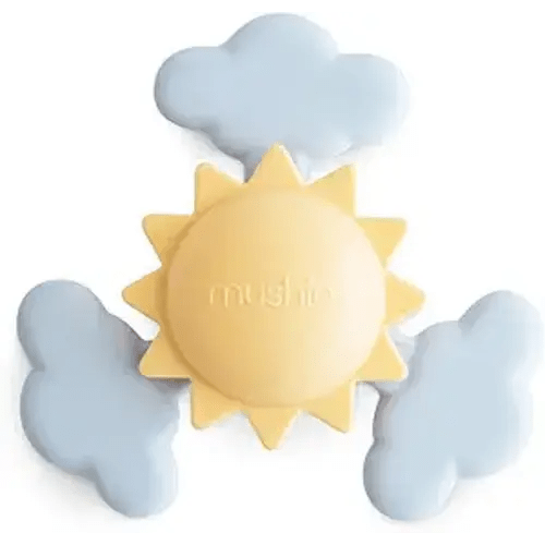 mushie Sunshine Suction Spinner Toy | Toddler Sensory Toys for Bath & Play