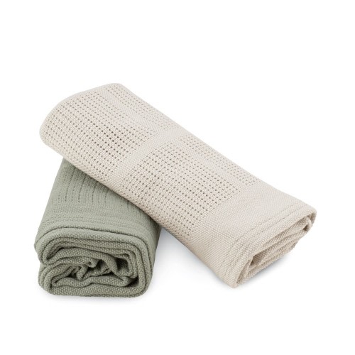 Little Bamboo Cellular Blanket 2 Pack Bayleaf