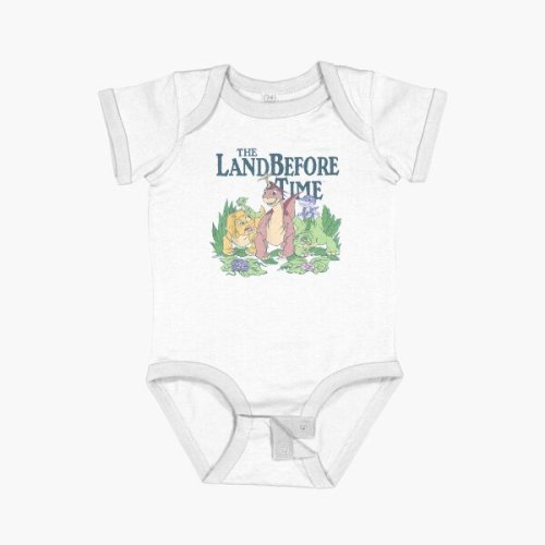land before time pastel dinosaur friends Baby One-Piece