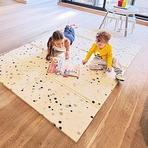 Miotetto Foldable Baby Play Mat – 78"x59" Non-Toxic, Reversible, Waterproof, Portable Baby Mat for Floor, Foam mat for Easy Storage & Travel, Large playmat for Kids, Floor mat for Any Playroom