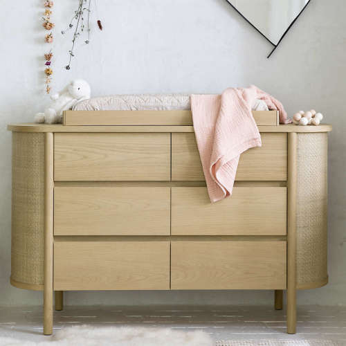 Canyon 56" Natural Wood Wide 6-Drawer Kids Dresser by Leanne Ford