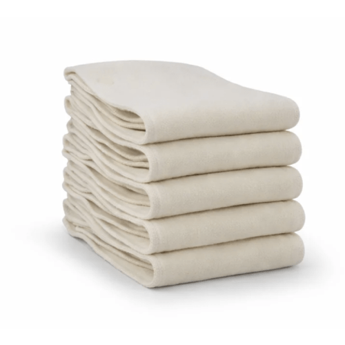 5 Pack - 6r Soaker Insert Set | Raw Hemp Cotton Fleece - 7 Layer Overnight & Heavy Wetter