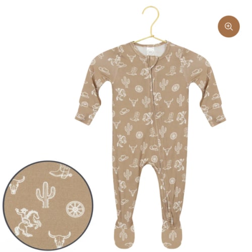 Wyatt Zipper Footies 6-12 months