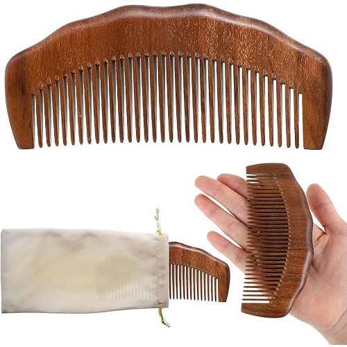 Giantree Wooden Labor Comb, Birth Comb for Labor with Bag Cloth Natural Birthing Comb Labor and Delivery Essentials Pregnancy Gift for Pregnant Women(Wave)