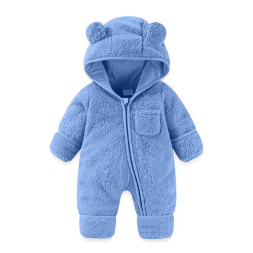 SKIYLEVZ Baby Unisex Bodysuits Toddler Baby Clothes Newborn Baby Bear Outfit Suit Girls Boys Fleece Jumpsuit Romper Hooded Winter Snowsuit Clothes Pajama Outfit for Baby Boys Girls