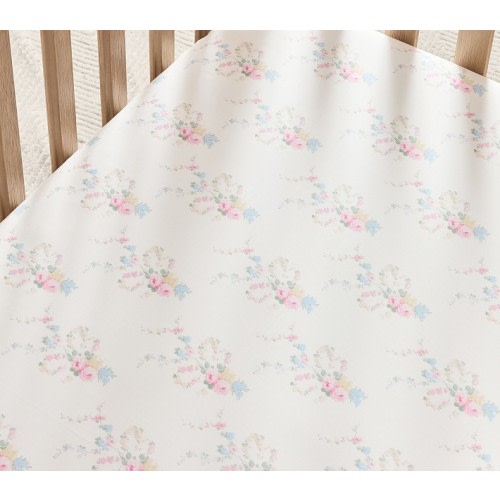 LoveShackFancy Arcadian Ikat Organic Cotton Crib Fitted Sheet