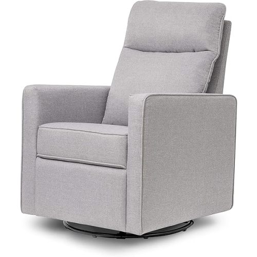 DaVinci Gabby 360° Swivel Glider Nursery Chair - High Pillowback Glider Rocking Chair - GREENGUARD Gold, FSC & Certi-PUR US Certified - Comfy Swivel Chair for Living Room and Nursery (Misty Grey)