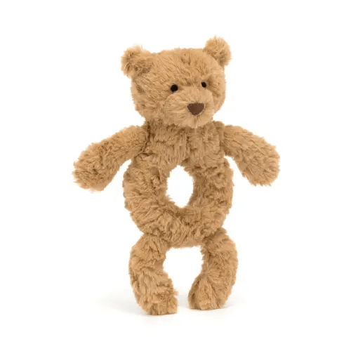 Jellycat Bartholomew Bear 7-Inch Ring Rattle