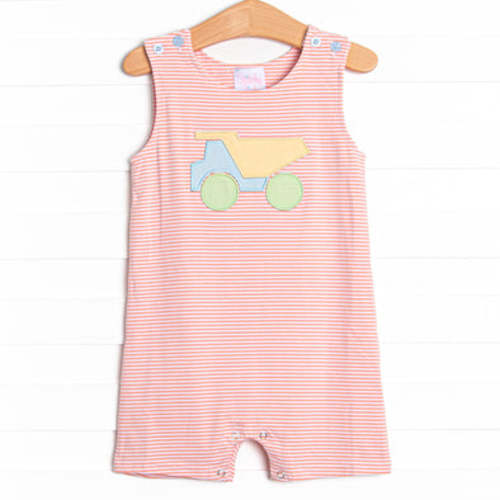 Colorblock Construction Applique Jon Jon, Orange – Stitchy Fish