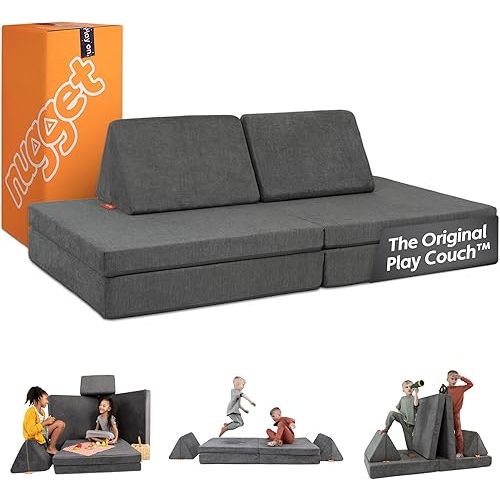 Nugget - The Original Play Couch for Kids - Modular Foam Children's Sofa for Playroom, Imagination, & Creative Open Ended Play - Washable & Convertible Playroom Furniture, Harbor