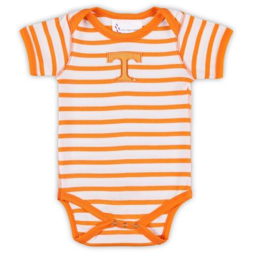 Newborn & Infant Two Feet Ahead Tennessee Orange Tennessee Volunteers Stripe Shoulder Bodysuit
